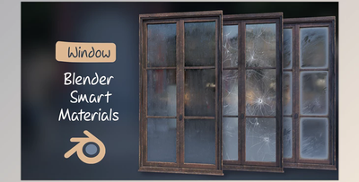 Blender Smart Materials Window Procedural Water Drops