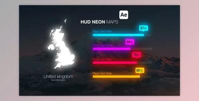 HUD Neon Maps (Videohive 55977247) - AE Project