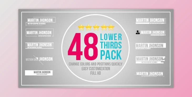 48 Lower Thirds Pack (Videohive 12725841)