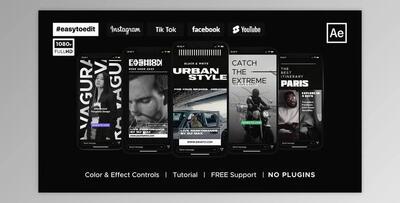 Instagram Stories Black and White (Videohive 37110192) - AE Project