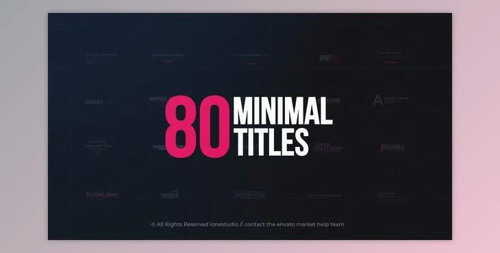 Minimal Titles Pack (Videohive 28672285)