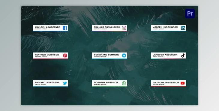Social Media Lower Thirds For Premiere Pro (Videohive 33472185)