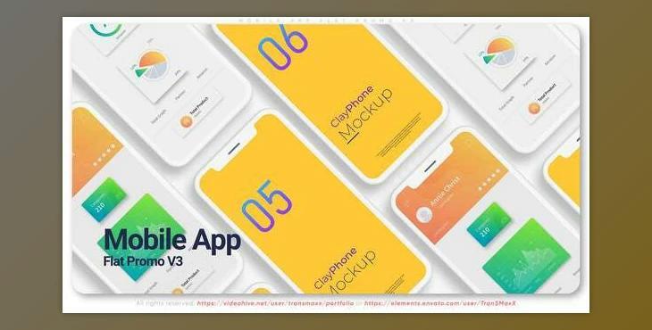 Mobile App. Flat Promo V3 (Videohive 32638130) - AE Project