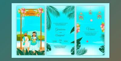Traditional Punjabi Theme Wedding Invitation Story (Videohive 43750799) - AE Project