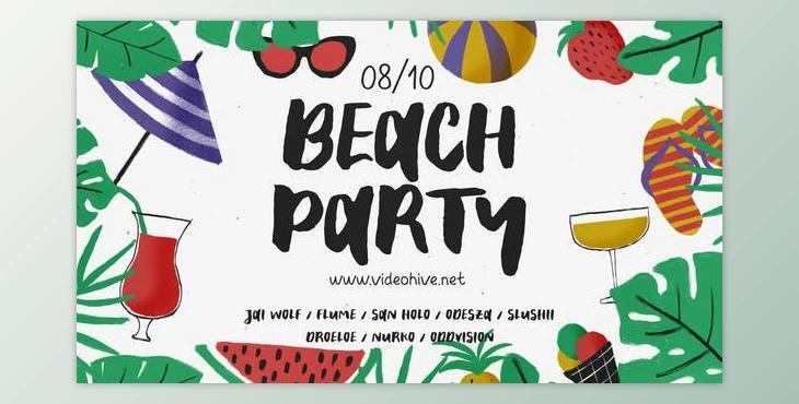Beach Party (Videohive 24281769) - AE Project
