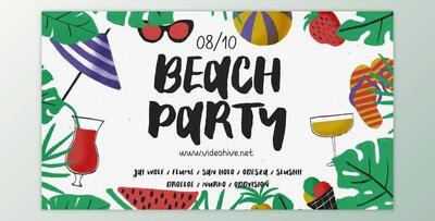 Beach Party (Videohive 24281769) - AE Project
