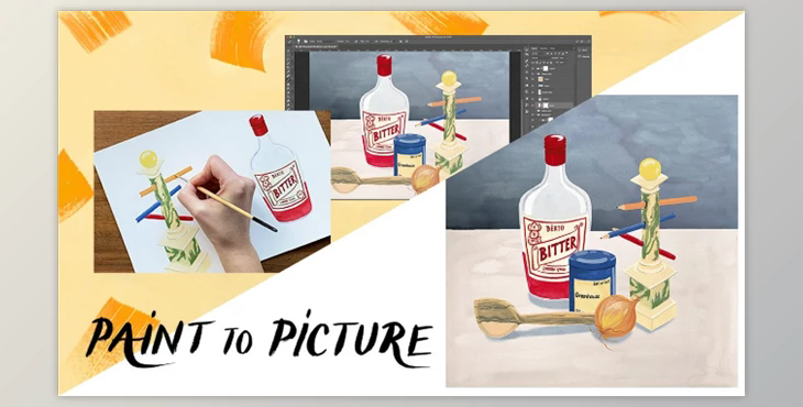 Paint to Picture: Create Finished Illustrations from Hand-Painted Elements in Photoshop