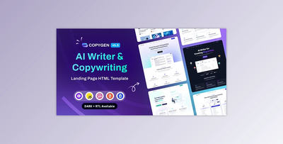 CopyGen v1.3.0 AI Writer & Copywriting Landing Page HTML Template NULLED