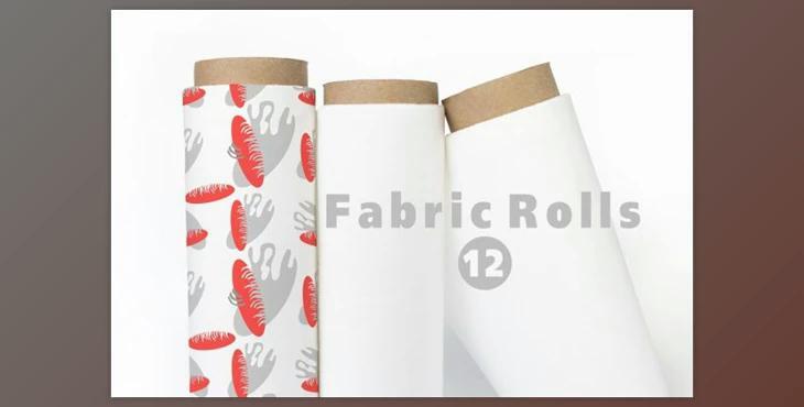 Fabric Rolls Mockup - Layered By bazarova