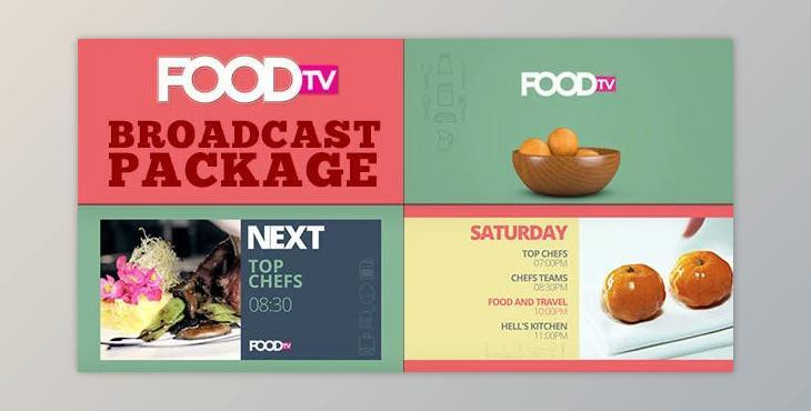 Food TV Broadcast Package (Videohive 7952395) - AE Project