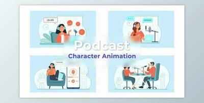 Pod Cast Explainer And Animation Scene Pack (Videohive 36861972) - AE Project