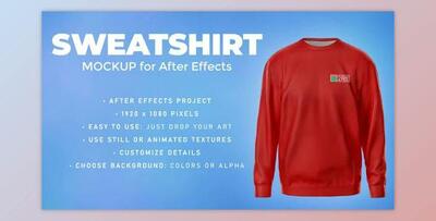 Sweatshirt Mockup Template - Animated Mockup PRO (VideoHive 35152516) - AE Project