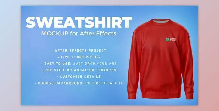 Sweatshirt Mockup Template - Animated Mockup PRO (VideoHive 35152516) - AE Project