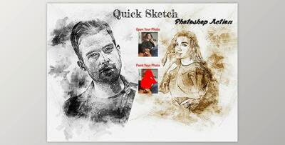 Quick Sketch Photoshop Action By Studio Retouch