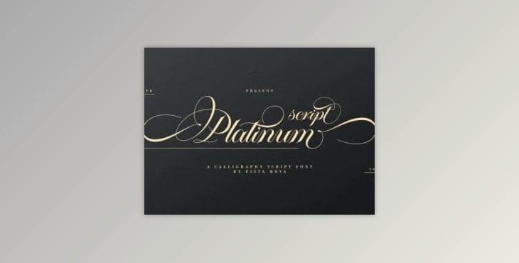 Platinum Script - Calligraphy Script Font