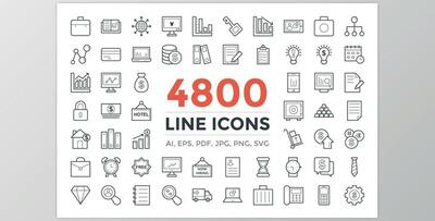 4800 Line Icons Pack CreativeMarket-2201182 (PNG, SVG, EPS, AI, PDF, CSH, JPG, PSD)