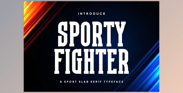 Sporty Fighter - Sport Display Font