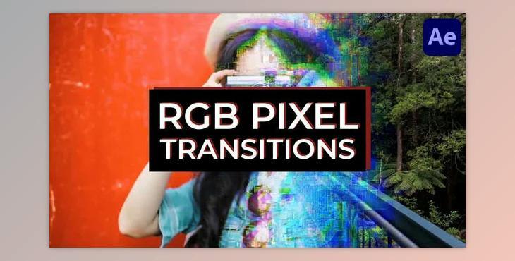 RGB Pixel Transitions for After Effects (Videohive 44452835) - AE Project