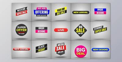 3D Promo Tags V1 (Videohive 38542097) - AE Project
