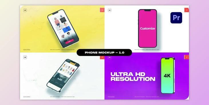 Phone Mockup – Package 01 – For Premiere Pro (Videohive 37270277)