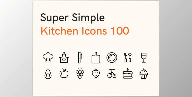 Super Simple Kitchen Icons 100