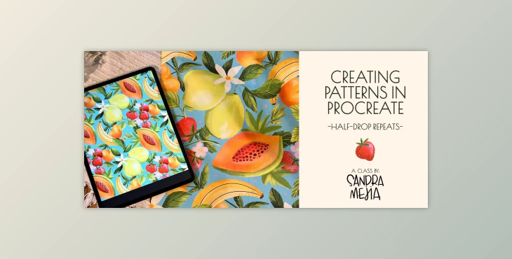 Creating Patterns in Procreate – Half-drop Repeats