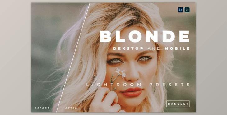 Blonde Desktop and Mobile Lightroom Preset by Bangset