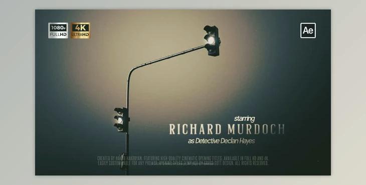 Dark City Opening Titles (Videohive 55316977) - AE Project