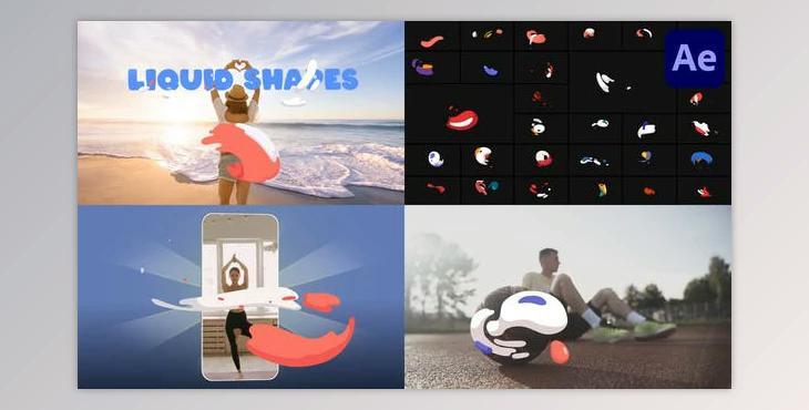 Colorful Liquid Shapes for After Effects (Videohive 43037838) - AE Project