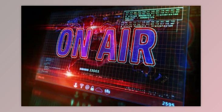 On Air broadcast on display screen (Videohive 31253145)