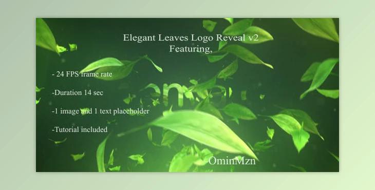 Elegant Leaves Logo Reveal V2 (Videohive 18142899) - AE Project