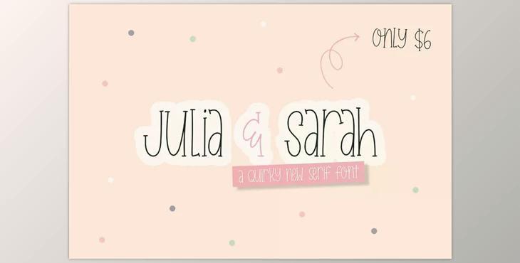 Julia & Sarah Font CreativeMarket 5922557