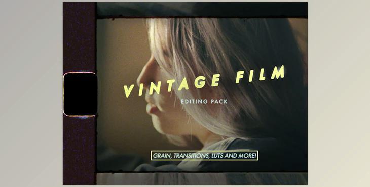 Vintage Film Editing Pack (Grain, Transitions, LUTs and Overlays) + Video Tutorial