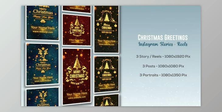 Christmas Greetings - Instagram Stories (Videohive 49501663) - AE Project