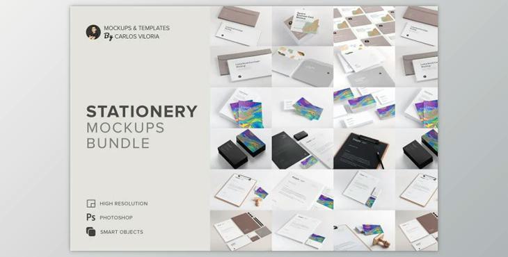 Stationery Mockups Bundle (PDF, PSD, JPG)