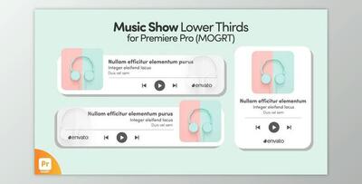 Music Show Lower Thirds for Premiere Pro (Videohive 34610827)