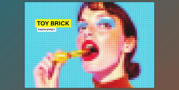 Toy Brick Photo Effect - 282724456