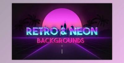 Retro Wave & Neon Backgrounds (Videohive 34258073) - AE Project