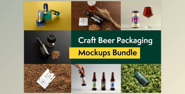 Craft Beer Packaging Mockups CreativeMarket-5744421 (PG, PSD)