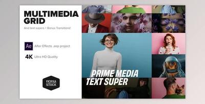 Multimedia Screens Grid Video (Videohive 32669184) - AE Project