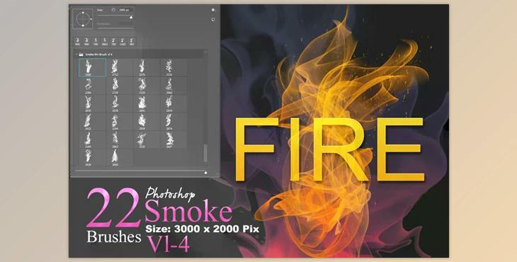 Fire and Smoke Photoshop Brushes CreativeMarket 3680876