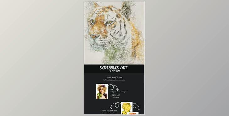 Scribbles Art Photoshop Action GraphicRiver-30361025