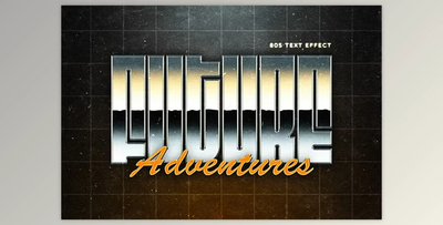 Metallic Retrowave Text Effect - 280537225