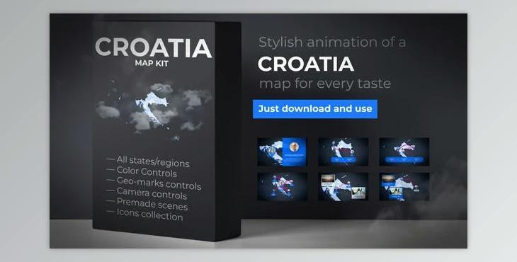 Croatia Map – Republic of Croatia Map Kit (Videohive 39340843) - AE Project