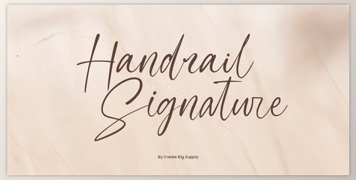 Handrail Signature Font - MyFonts