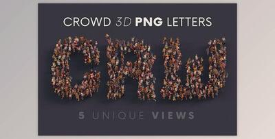Big Crowd – 3D Lettering CreativeMarket - 10996366