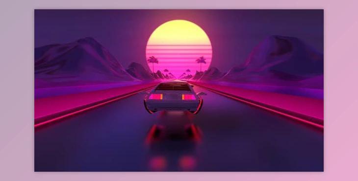 Cyberpunk Car Flying Background (Videohive 32385238) - AE Project