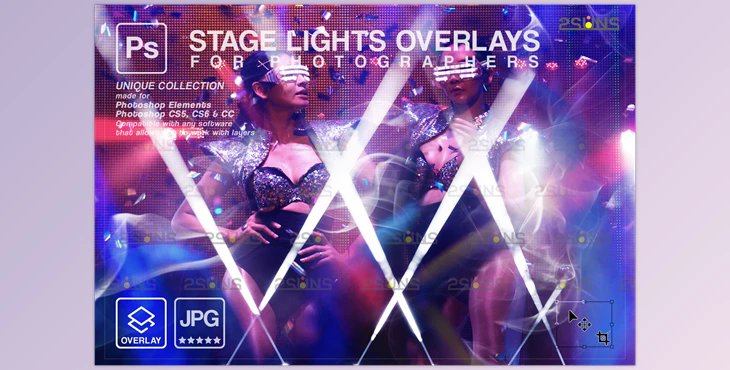 Stage lights overlays CreativeMarket - 6960897