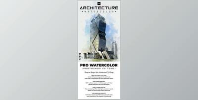 Architecture Watercolor 2.0 – Photoshop Tool GraphicRiver-31604672 (ABR, ATN, PNG, JSX)