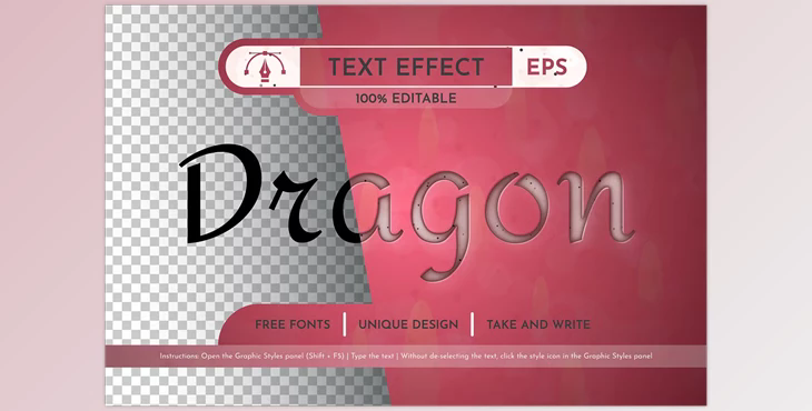 Dragon Fruit - Editable Text Effect - 91583426